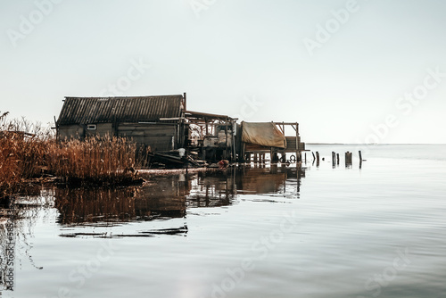 Important wetland National Park Delta Evros in Thrace Greece near to Feres and Alexandroupolis. photo