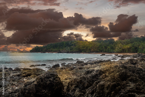 Play of colors in Drake Bay photo