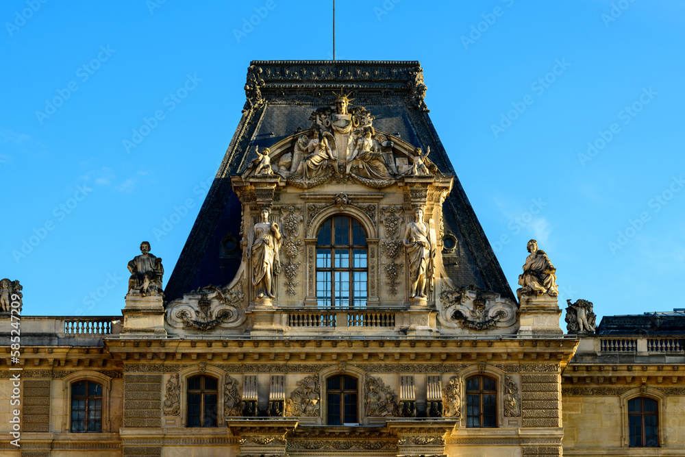 The Louvre , in Europe, in France, in Ile de France, in Paris, in summer, on a sunny day.