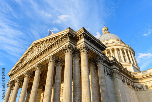 The Pantheon , in Europe, in France, in Ile de France, in Paris, in summer, on a sunny day.