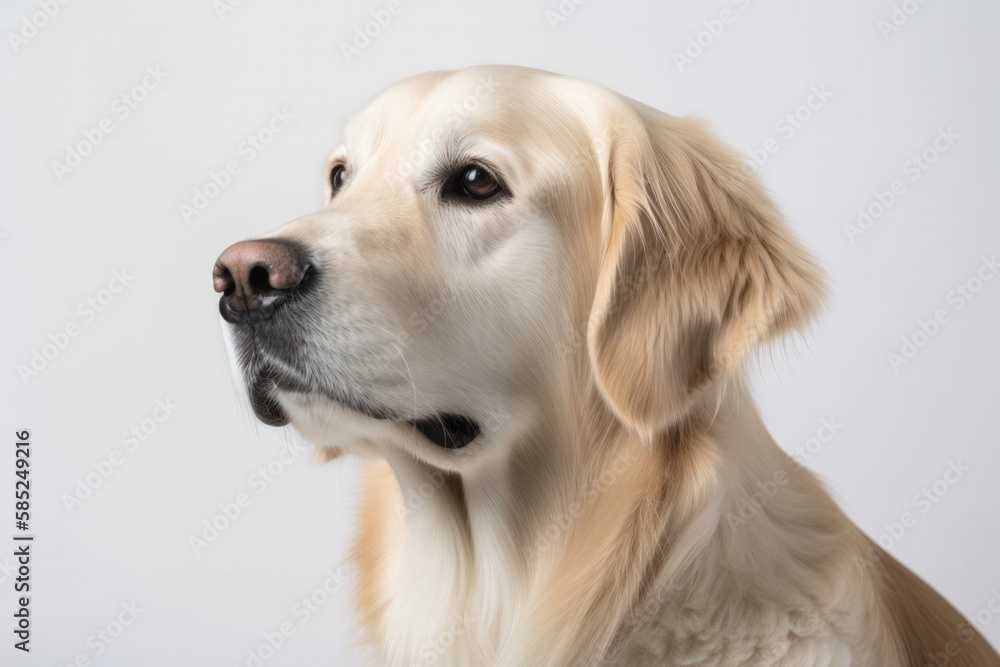 Dog Sitting on White Studio Background Dog Sitting on White Studio Background
