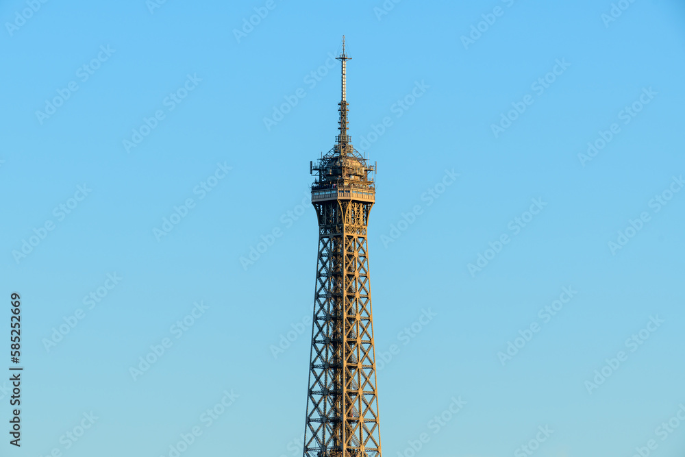 The Eiffel Tower , Europe, France, Ile de France, Paris, in summer, on a sunny day. The Eiffel Tower , Europe, France, Ile de France, Paris, in summer, on a sunny day.