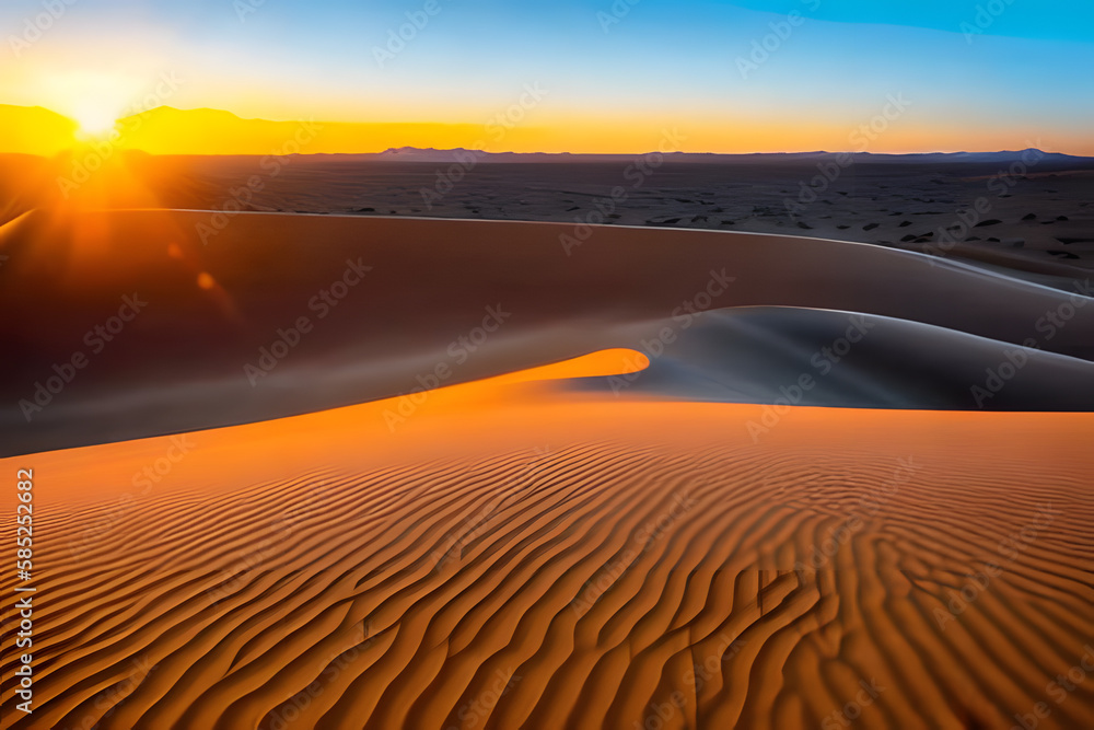 Naklejka premium sunset in the desert