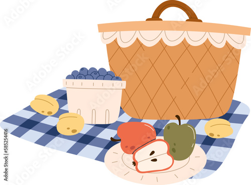 Fruits In Picnic Basket