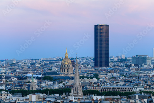 The American Cathedral  Les Invalides and the Montparnasse tower   in Europe  France  Ile de France  Paris  in summer  on a sunny day.