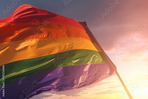  LGBT Rainbow Background. LGBTQ Gay Pride Rainbow Flag Background Generative AI