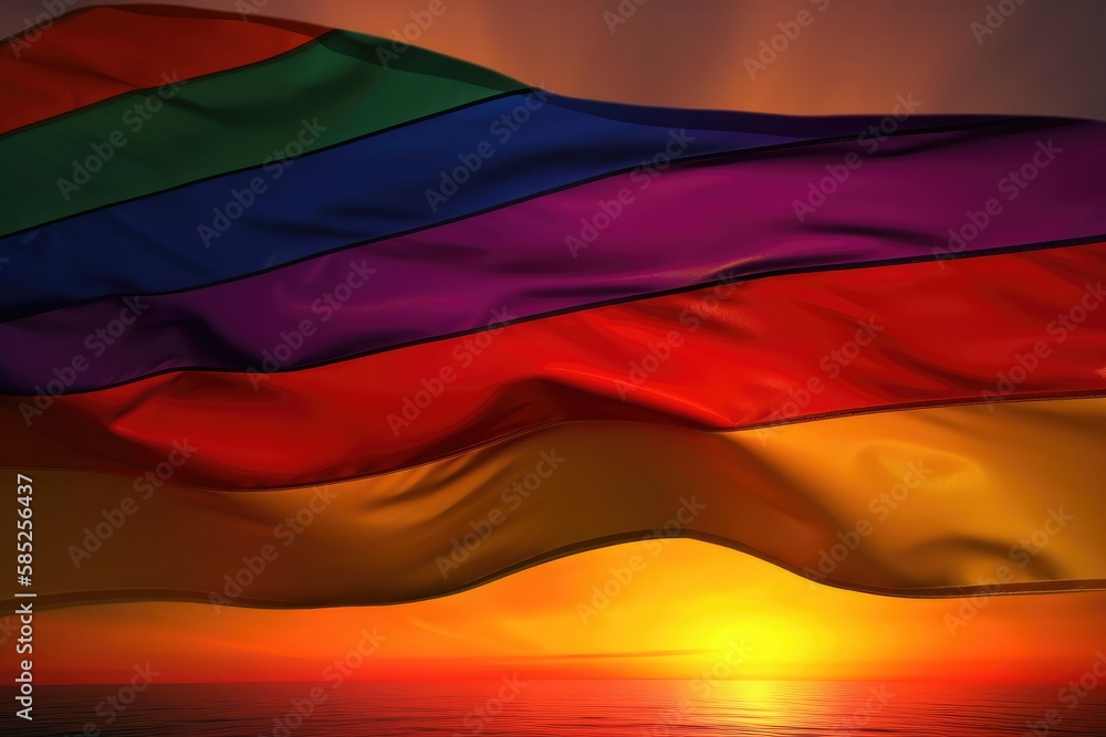 Naklejka premium LGBT Rainbow Background. LGBTQ Gay Pride Rainbow Flag Background Generative AI