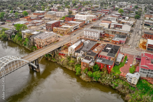 Obraz na plátně Aerial View of Selma, Alabama