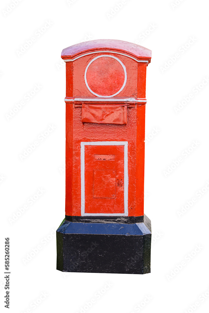 Red old-fashioned mailbox