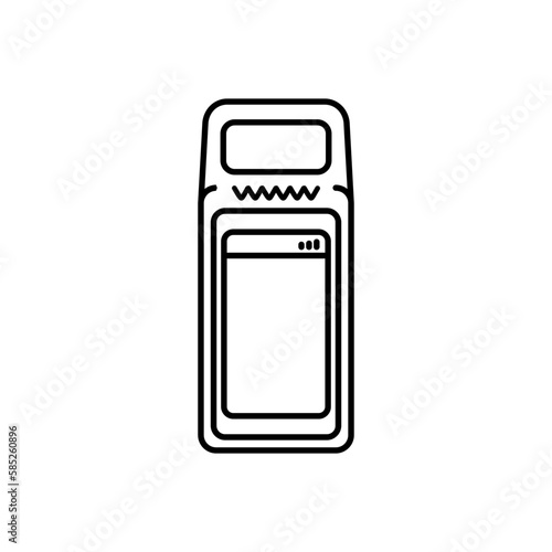 EDC Electronic Data Capture icon, outline vector illustration in trendy style. Editable graphic resources for many purposes.