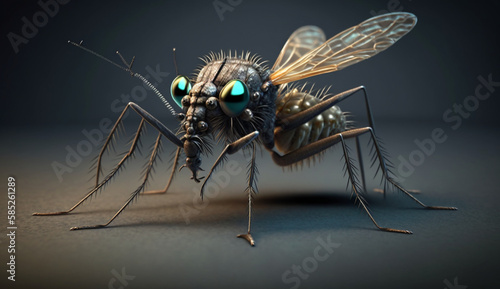 3d renders of a mosquito Generative AI
