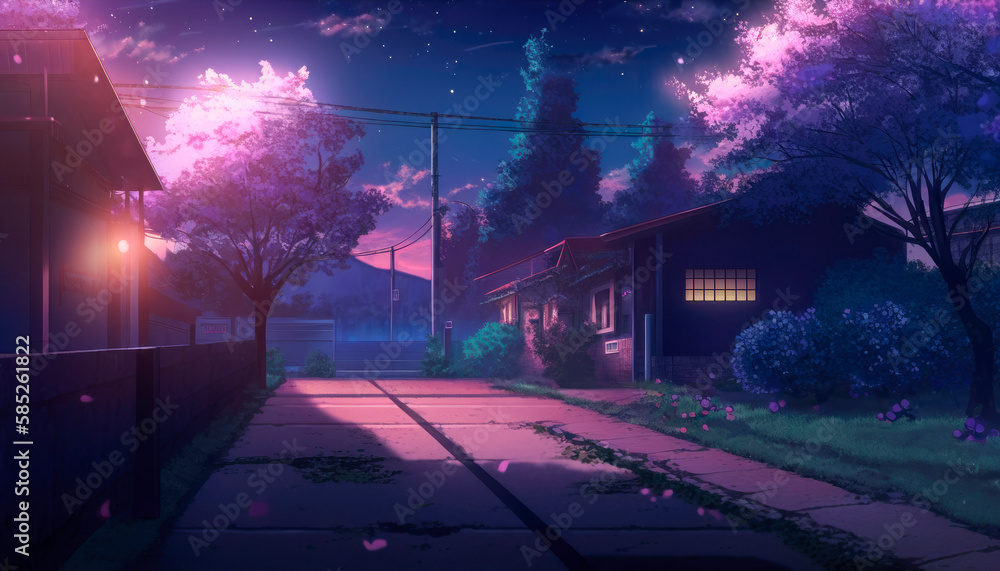 Anime Night City HD Wallpapers - Wallpaper Cave