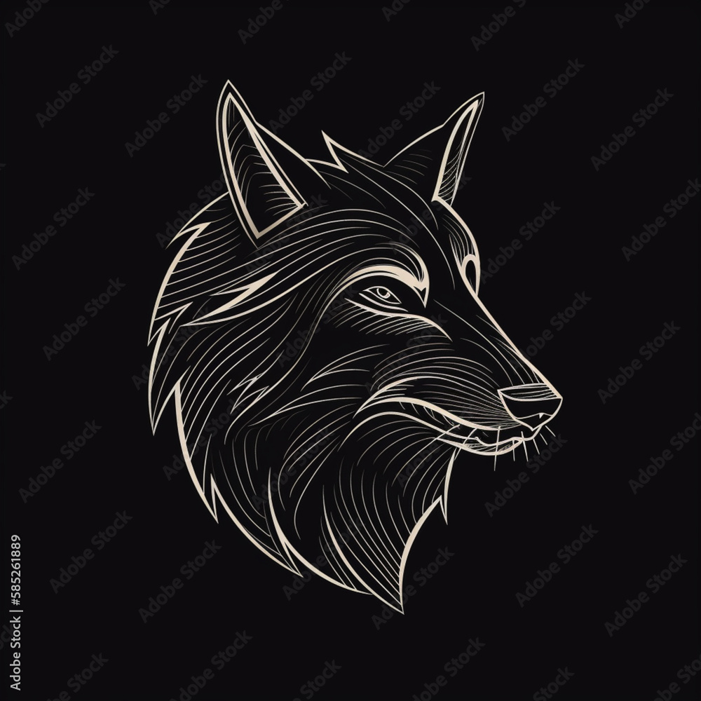 Obraz premium wolf head vector