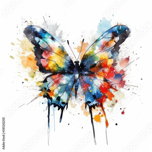 butterfly watercolour painted