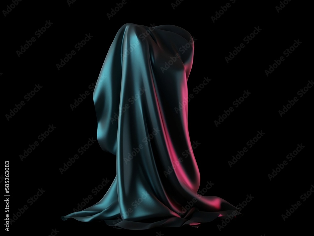 Dark Gradient Cloth with Cathode-Ray Display