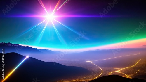 Abstract lens flare wallpaper, background, art.