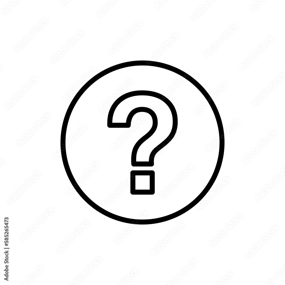 Question vector icon flat illustration on white background..eps Question vector icon flat illustration on white background..eps