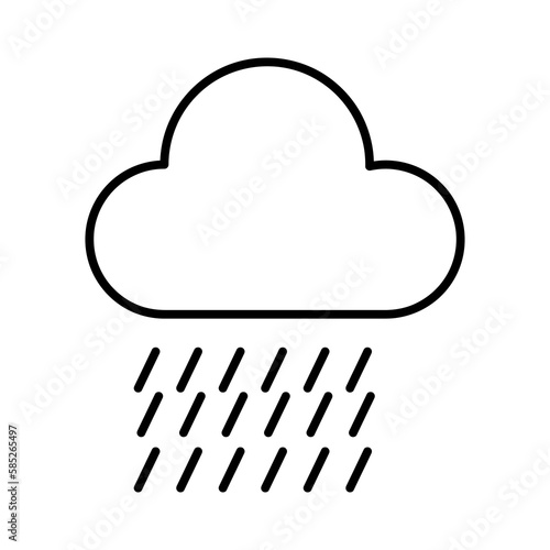 Rain vector icon, autumn symbol. flat vector illustration for web site or mobile app.eps