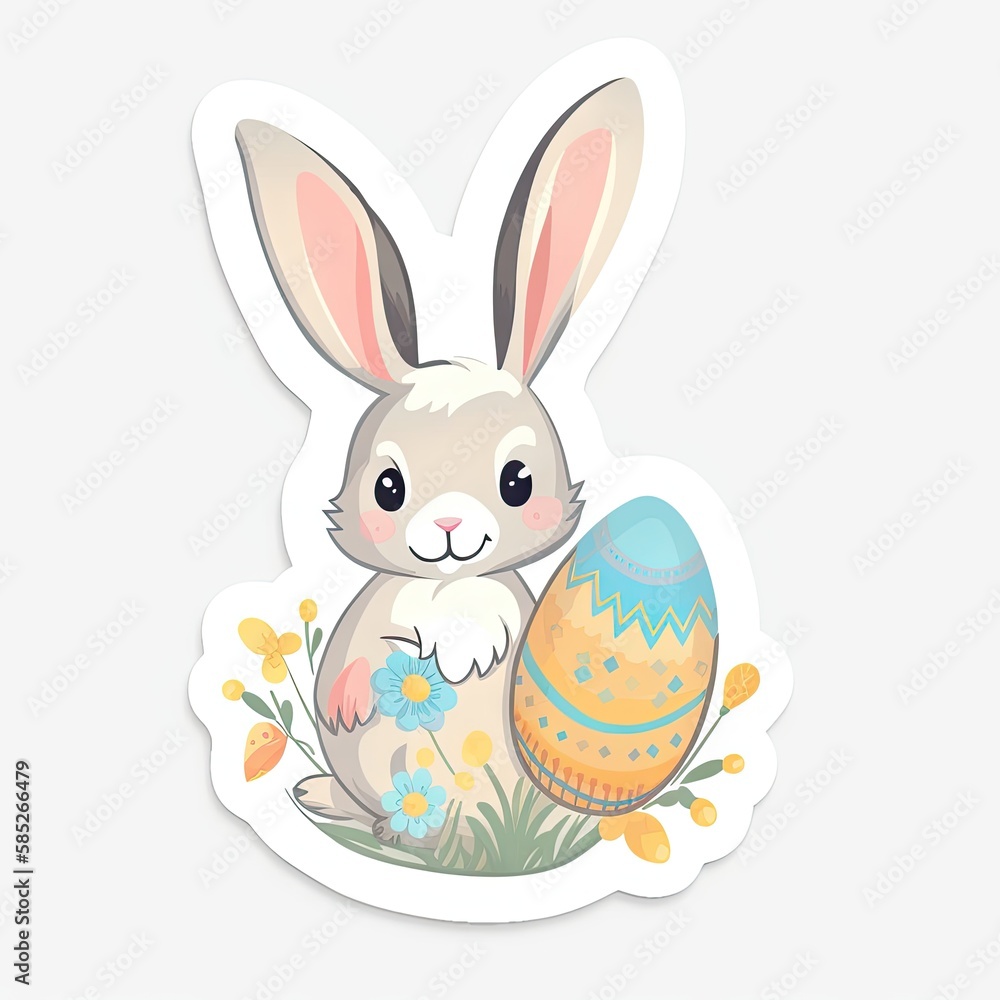 Easter Bunny - sticker, cut out Easter Bunny - sticker, cut out