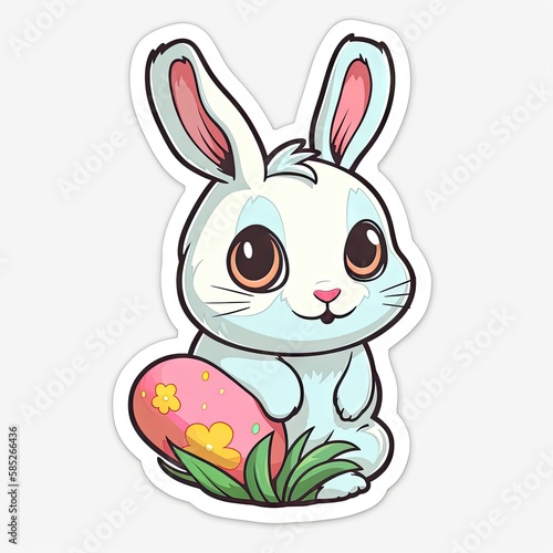 Easter Bunny - sticker, cut out