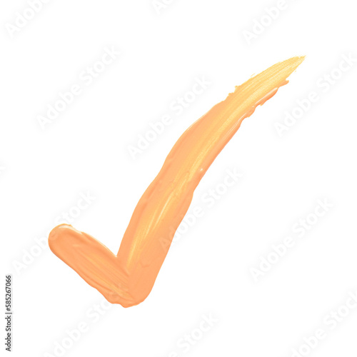 Check mark made of makeup f...