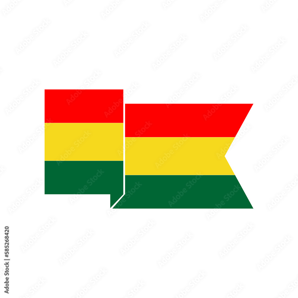 Obraz premium Bolivia flags icon set, Bolivia independence day icon set vector sign symbol
