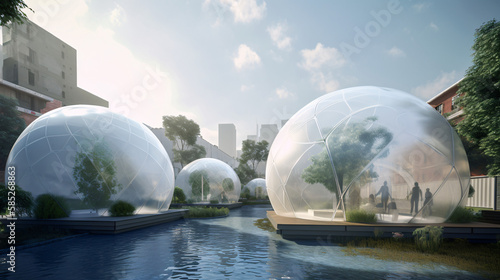 tech advanced future city generative ai