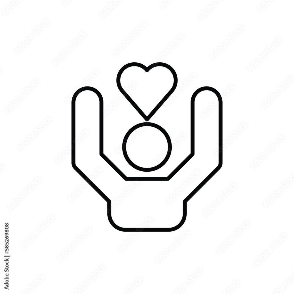 love people icon. outline icon