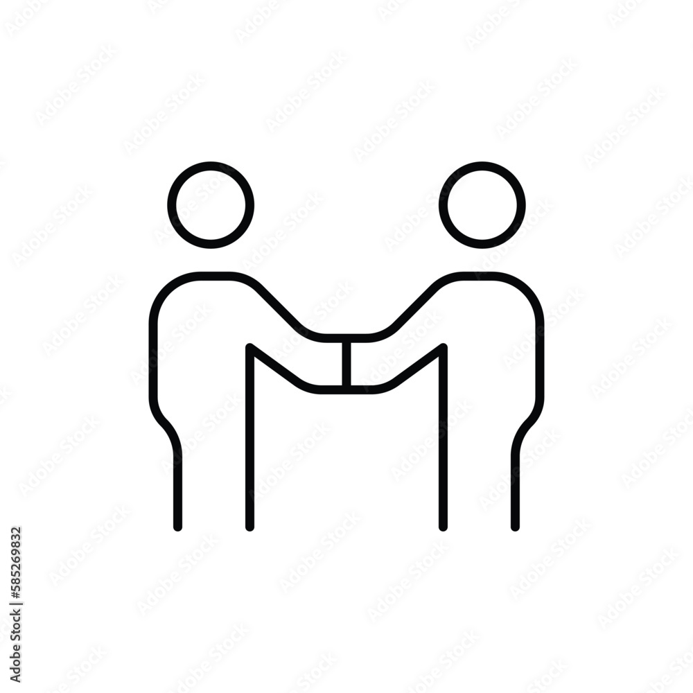 shake hands icon. outline icon shake hands icon. outline icon