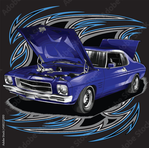 drag race illustration isolated in black background for poster, t-shirt, graphic design, business element, and card