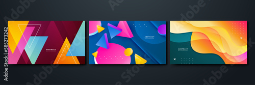 vector gradient colorful wavy background