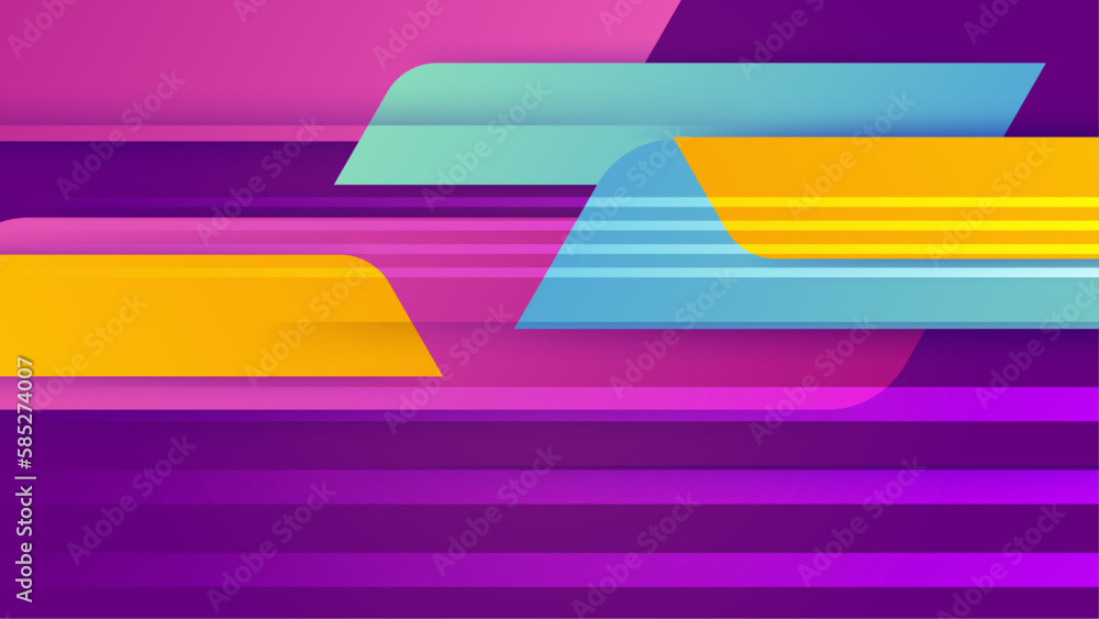 Fototapeta premium vector flat colorful geometric background