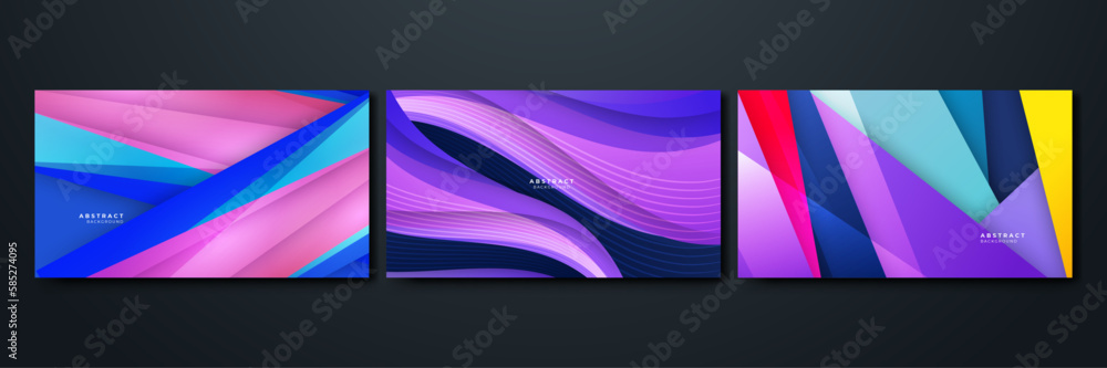 Vector creative fluid dynamic style poster. dynamic color background.