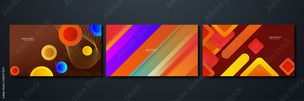 vector gradient geometric shapes background