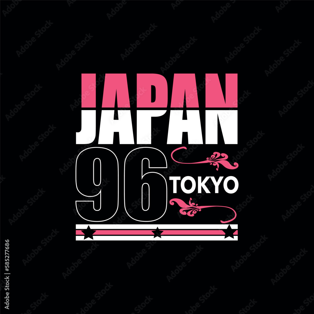 Japan Typography and Minimal T shirt design