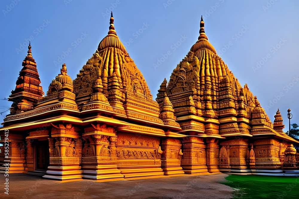 Emojis Hindu Temple in Photography Art Form Generative AI. ilustración ...
