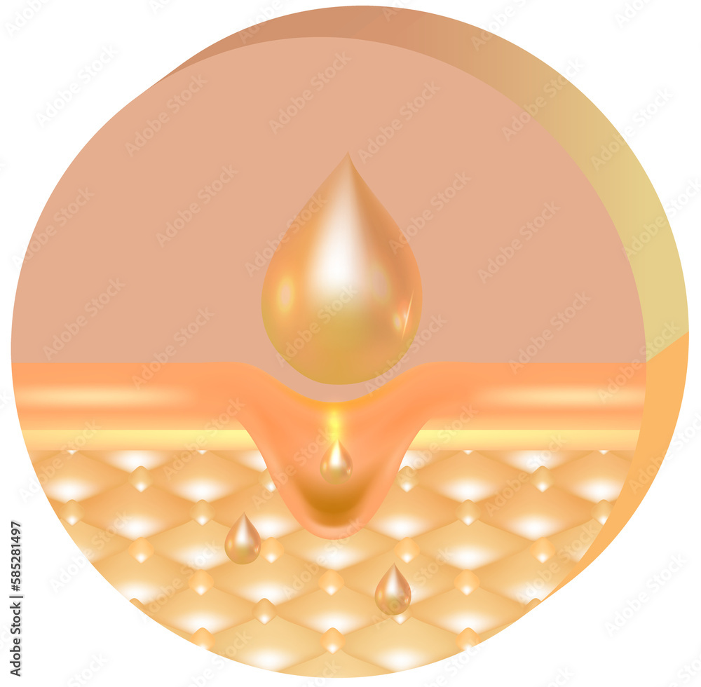 Hyaluronic acid hair and skin solutions ad, gold collagen serum drops