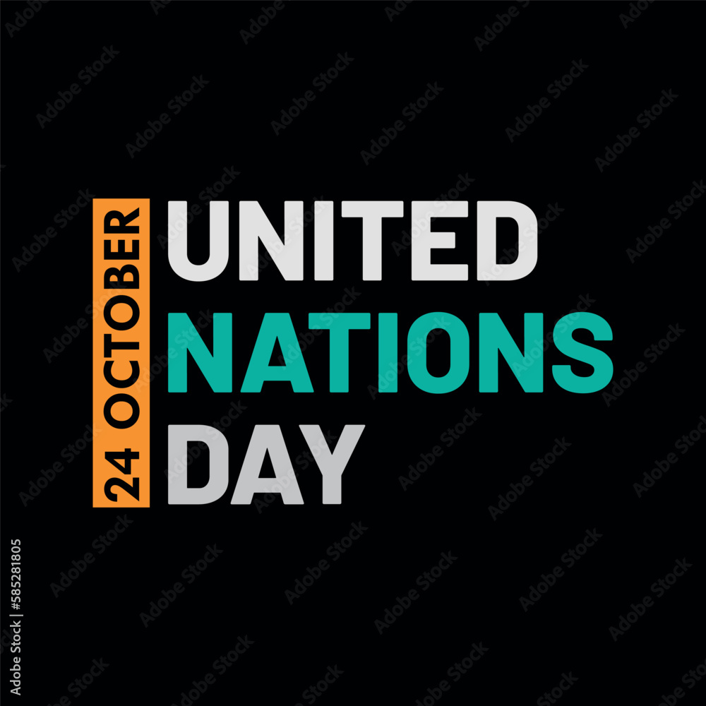 United Nations Day Typography and Minimal T shirt design
