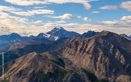 Mount Edith Cavell at sunrise seen from Whistler Mountain Peak, Jasper national park, Canada. © SL-Photography