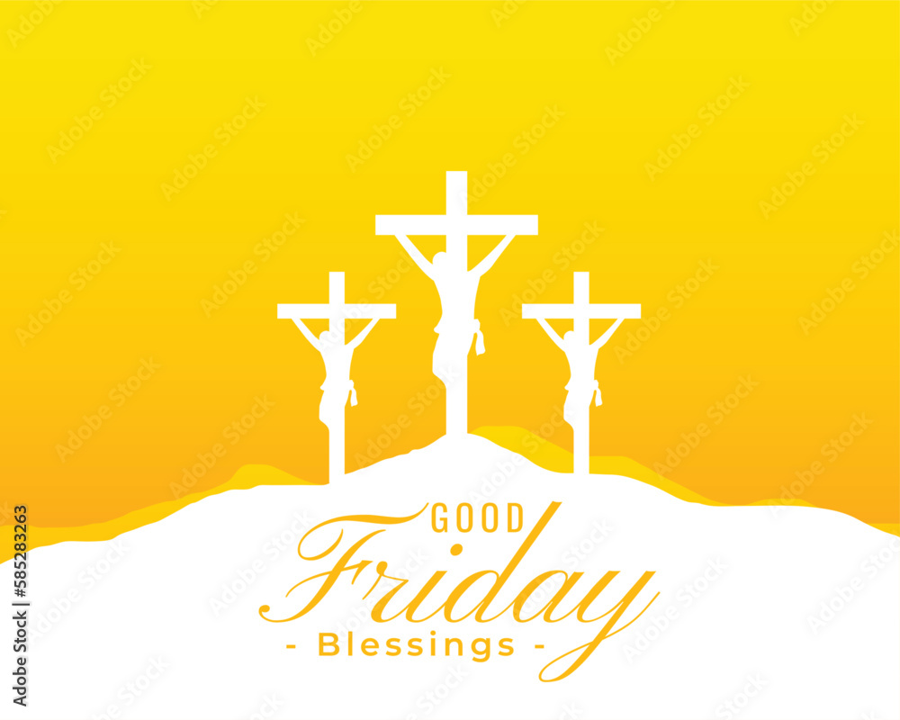 christian religious good friday background with crucifixion design ...