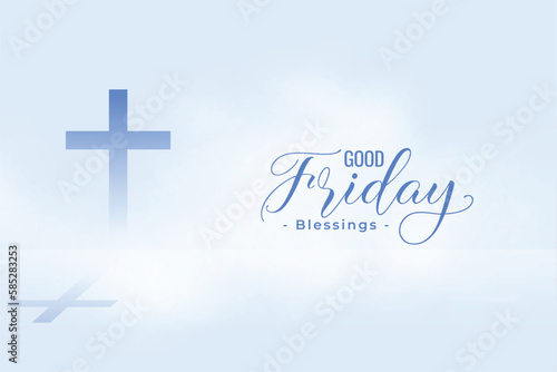 christianity-inspired good friday backgrounds with cloud effect