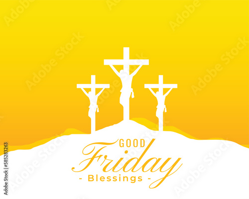 christian religious good friday background with crucifixion design