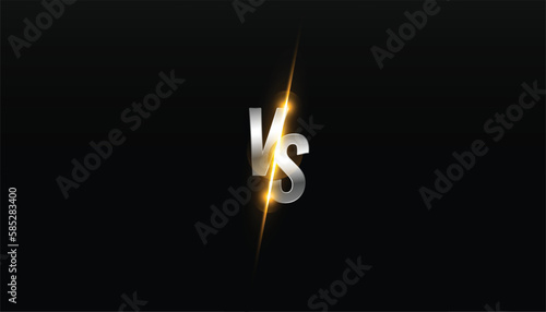 versus vs screen banner with light effect for battle or comparison