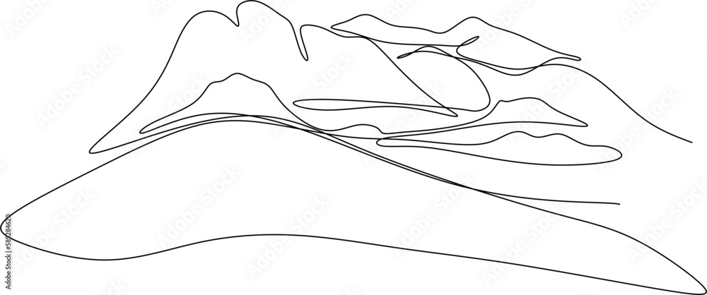 One line art. continues line art. hand drawn vector illustration