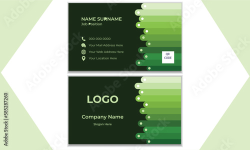 Double Sided Creative Modern Business Card Template.