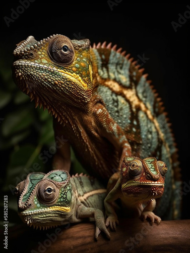 Chameleon family portrait