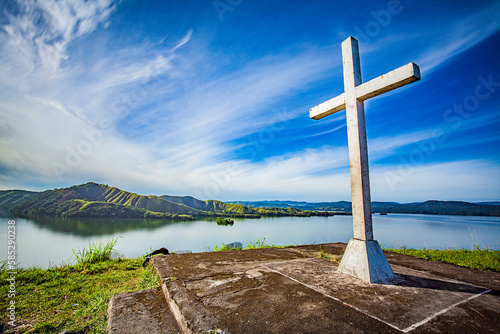 Cross over Sentani Lake photo