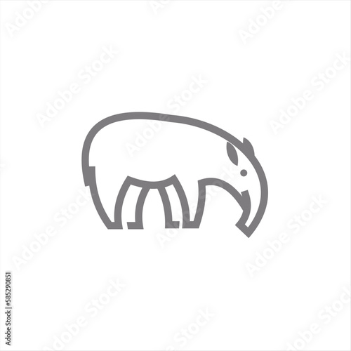 Tapir Logo Unique, clean, modern and professional tapir logo design. Perfect for any business orientation.