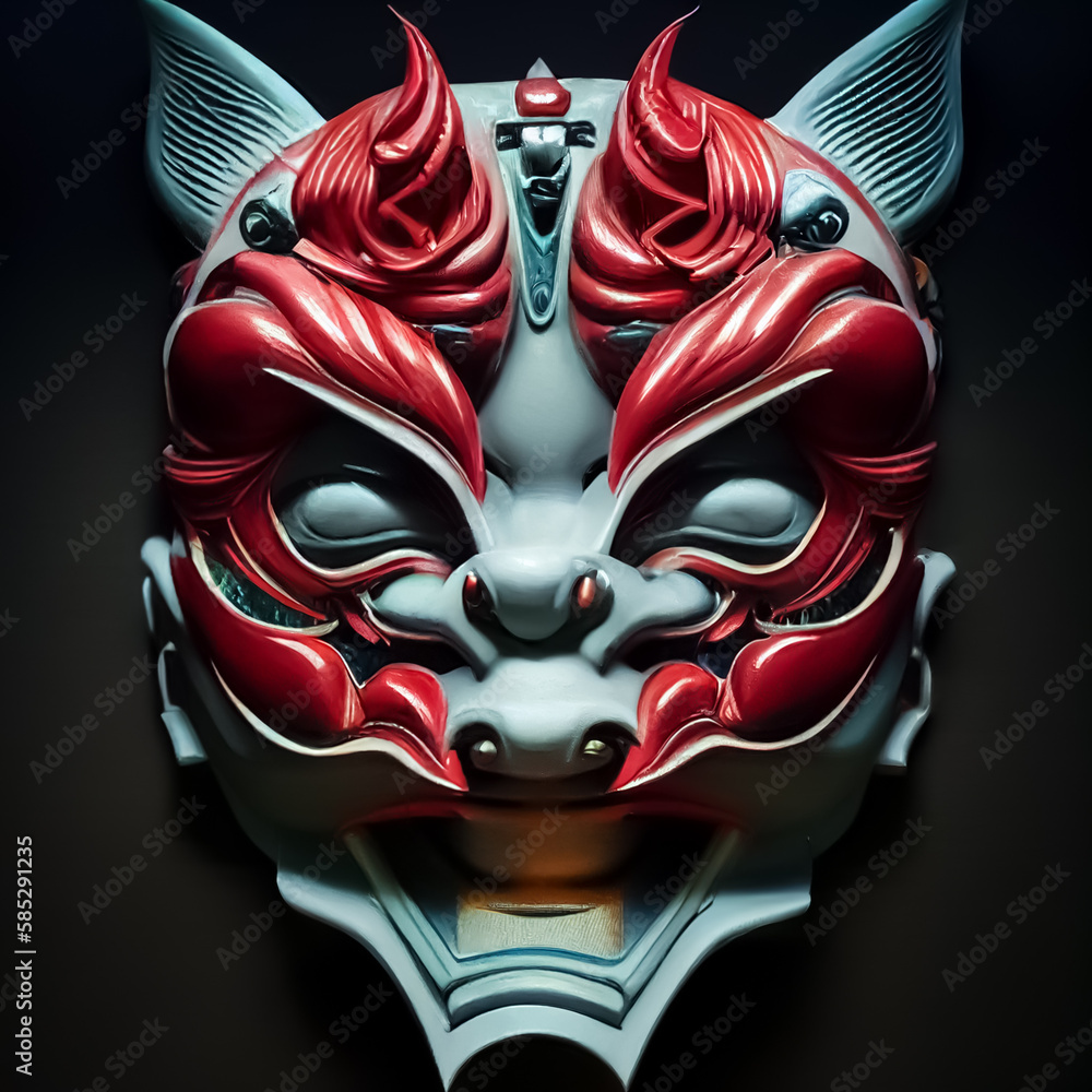 Naklejka premium the mask of the chinese zodiac