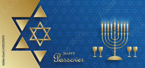 Happy Passover card, the Pessah Jewish holiday 